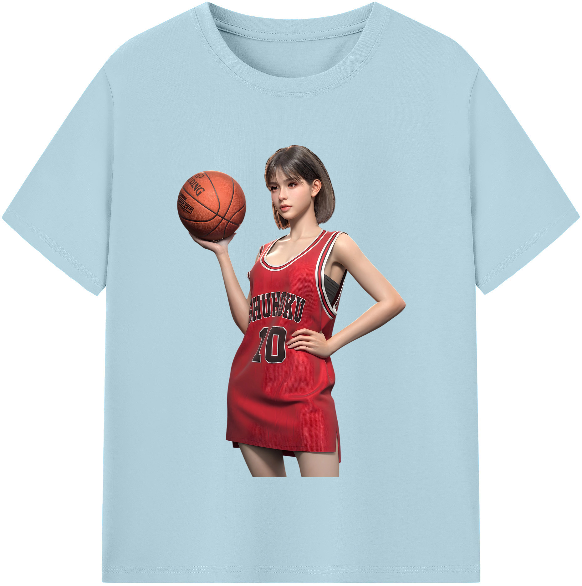 SLAM DUNK／スラムダンク 綿100％半袖Tシャツ（フロントプリント）